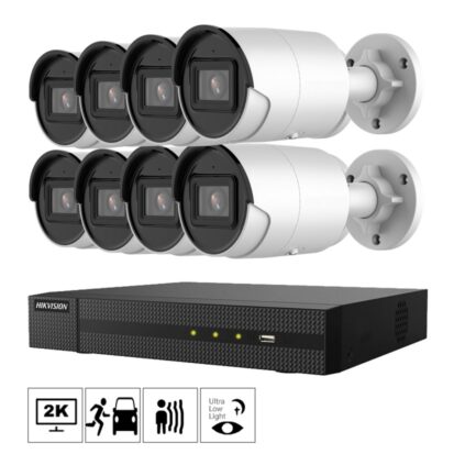Netcam Hikvision kamera pakke 4MP Acusense 2046G2-8