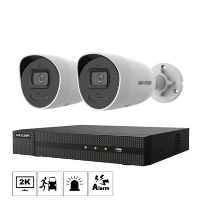Netcam Hikvision kamera pakke Acusense Mikrofon Høyttaler Alarm 2046G2-IUSL-2