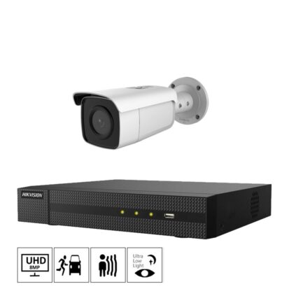 Netcam Hikvision kamera pakke 8MP 4K Acusense 2T86G2-2I-1