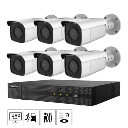 Netcam Hikvision kamera pakke 8MP 4K Acusense 2T86G2-2I-6