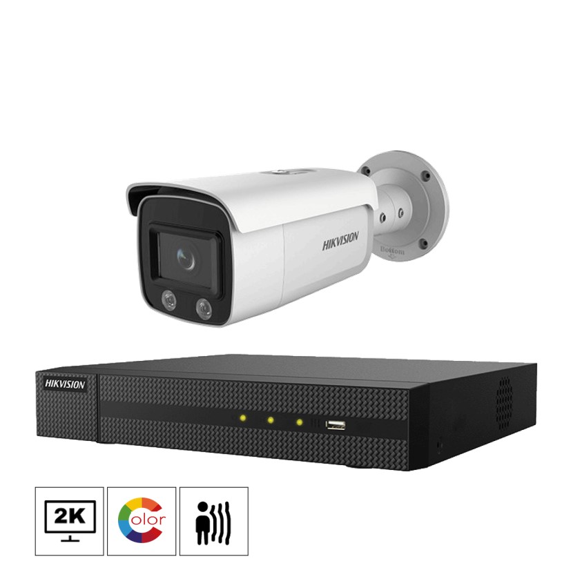 Hikvision Netcam kamera pakke 4 megapixel farge natt bilder DS-2CD2T47G1-L-1