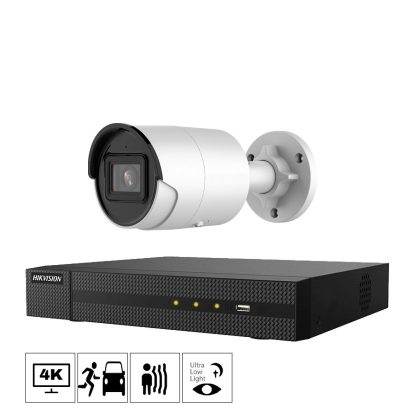 Netcam Hikvision kamera pakke 4K 8MP AcuSense DS-2CD2083G2-I-1