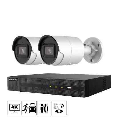 Netcam Hikvision kamera pakke 4K 8MP AcuSense DS-2CD2083G2-I-2